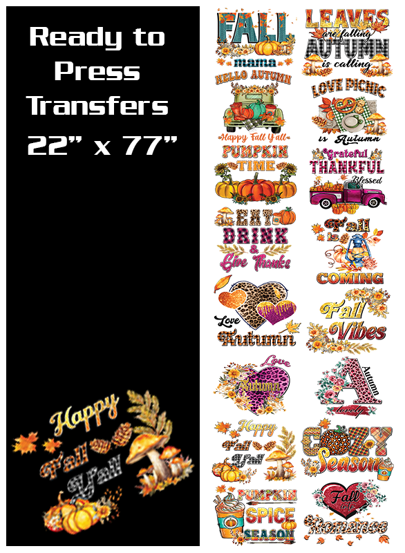 Ready to Press - Fall Collection Version 5.2 - 22" x 77"