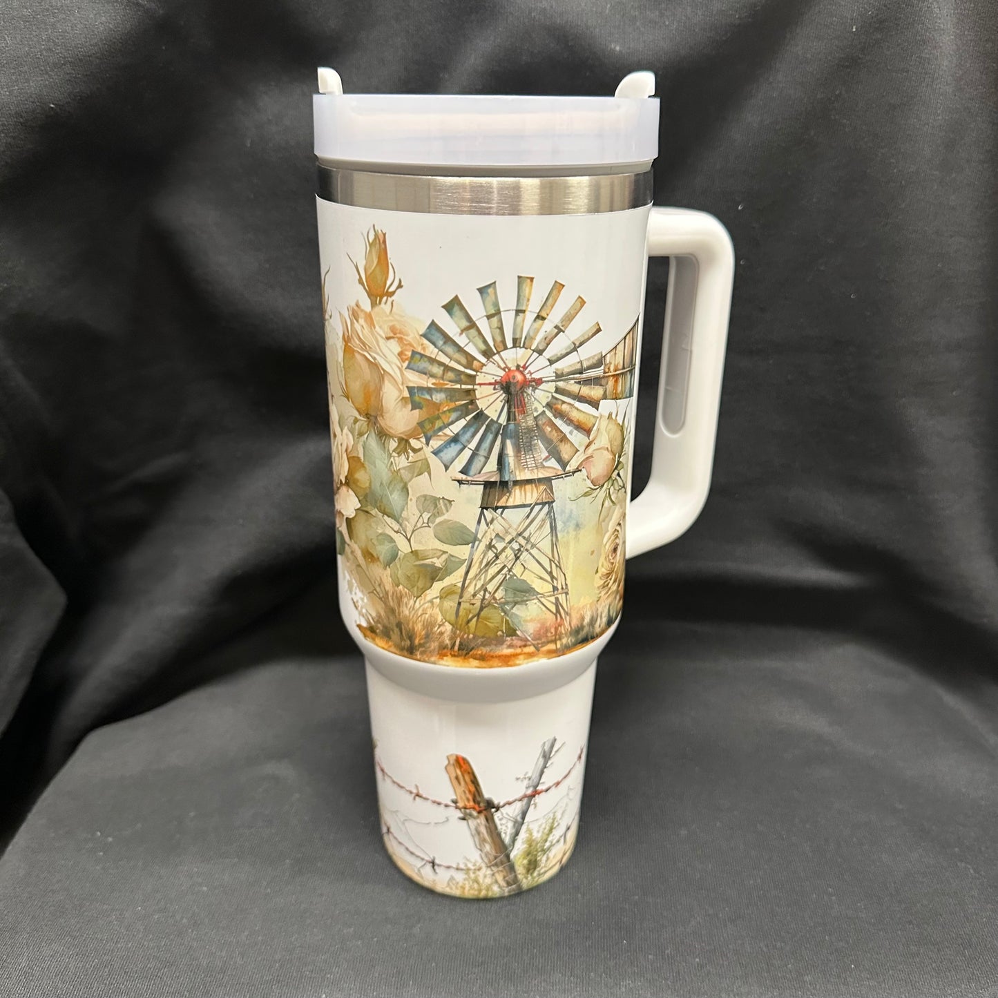 40 oz Tumbler with Handle - Just a Small Town Girl