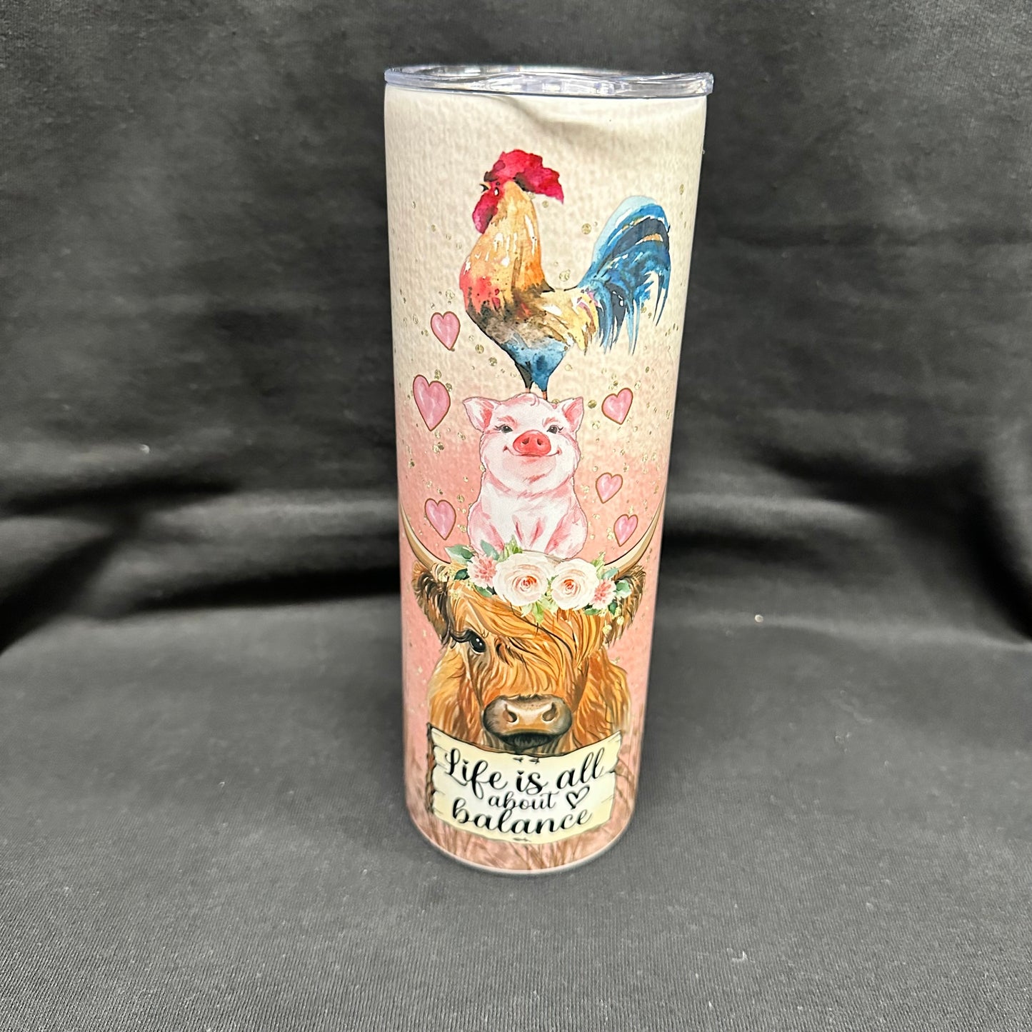 20 oz Skinny Tumbler - Life is All About Balance