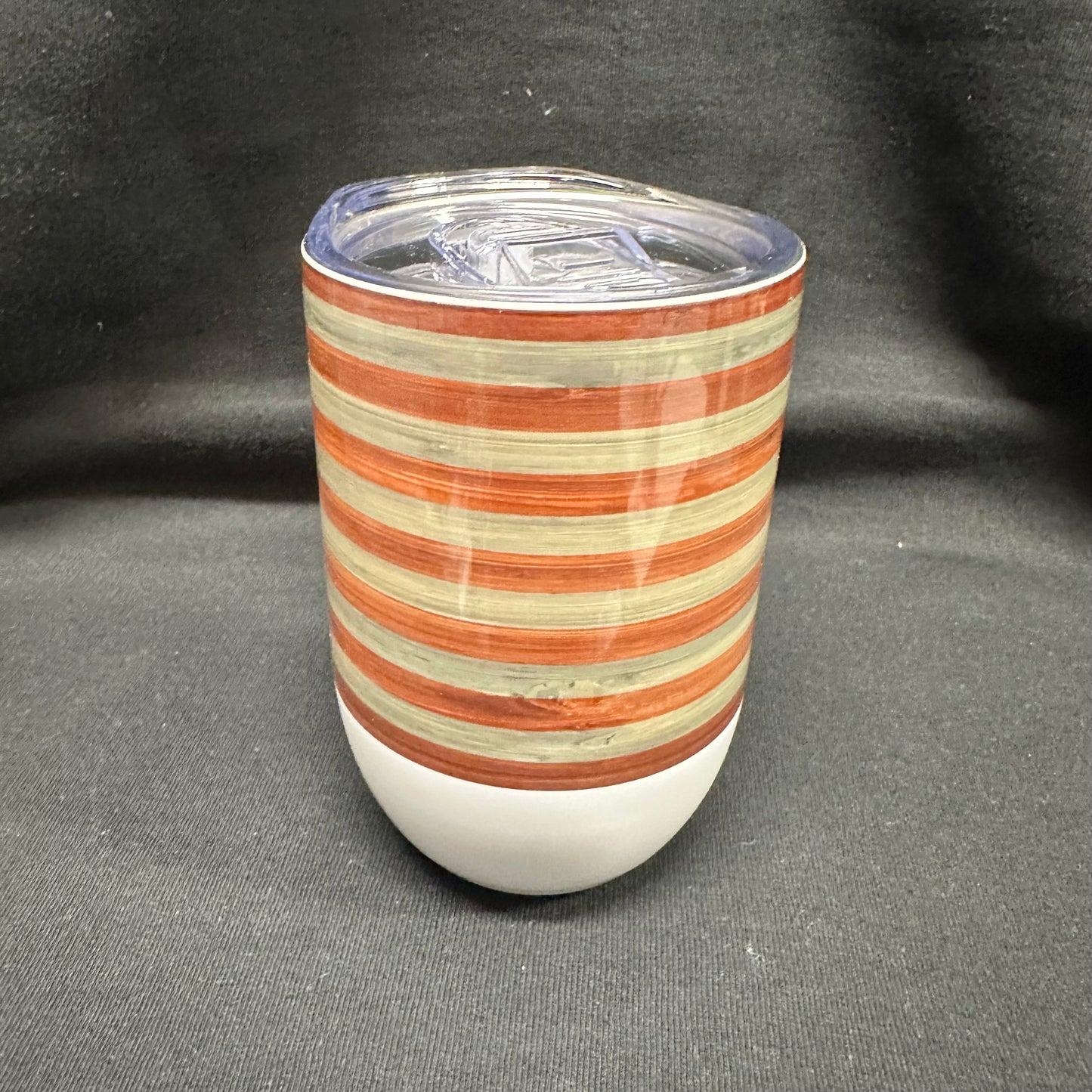12 oz Wine Tumbler - Wood Texture USA Flag