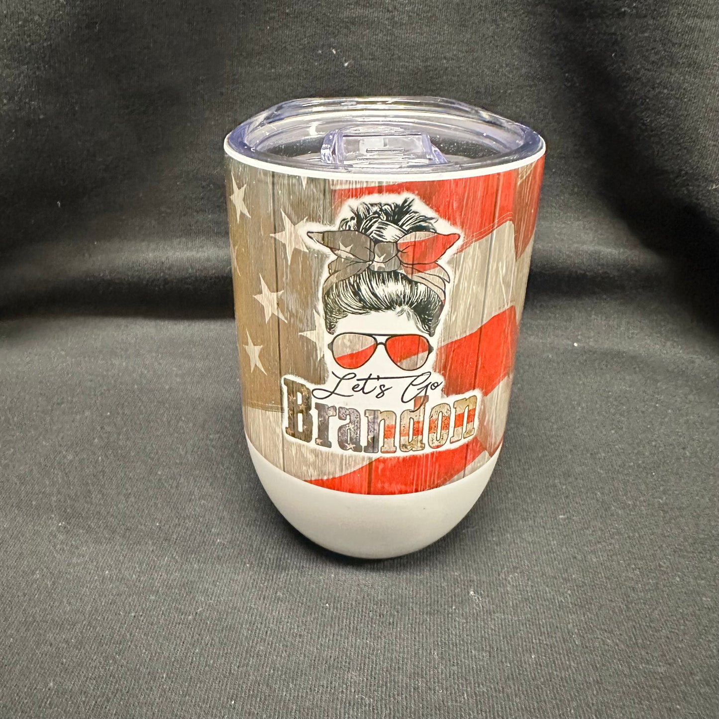 12 oz Wine Tumbler - Let's Go Brandon