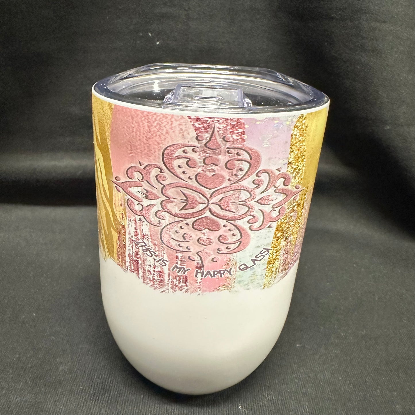 12 oz Wine Tumbler - This is My Happy Glass