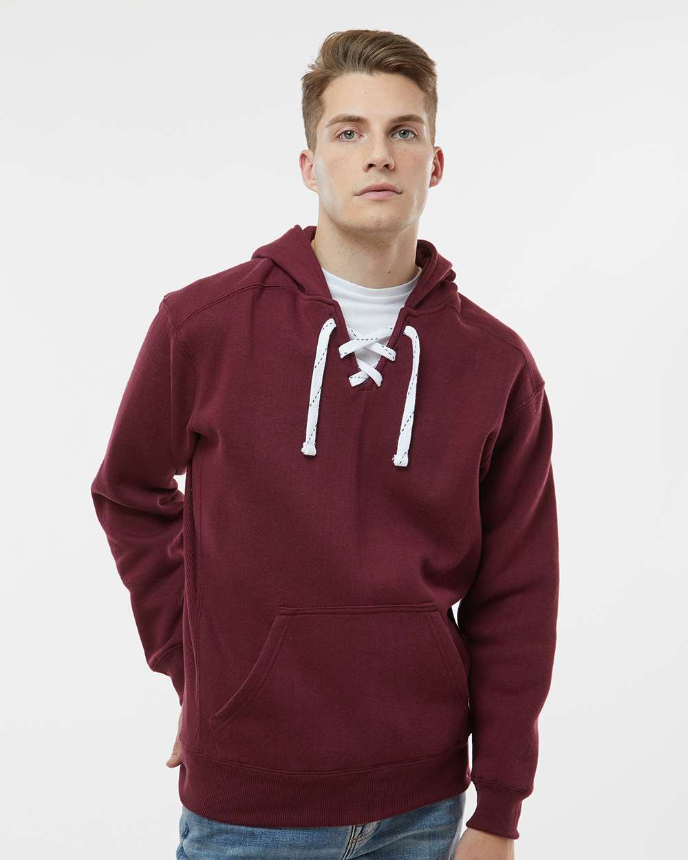 J. America - Sport Lace Fleece Hooded Sweatshirt