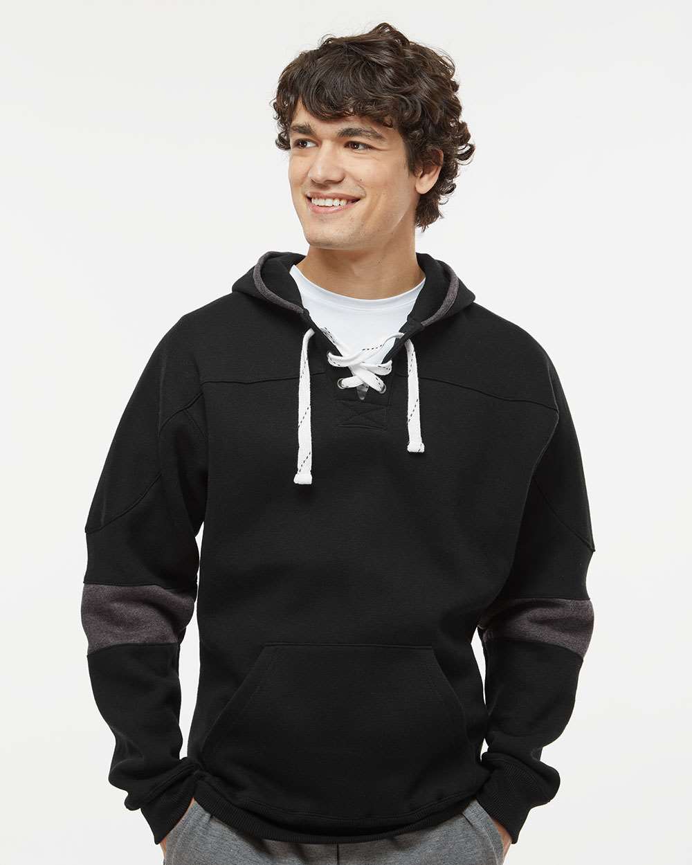 J. America - Sport Lace Fleece Hooded Sweatshirt