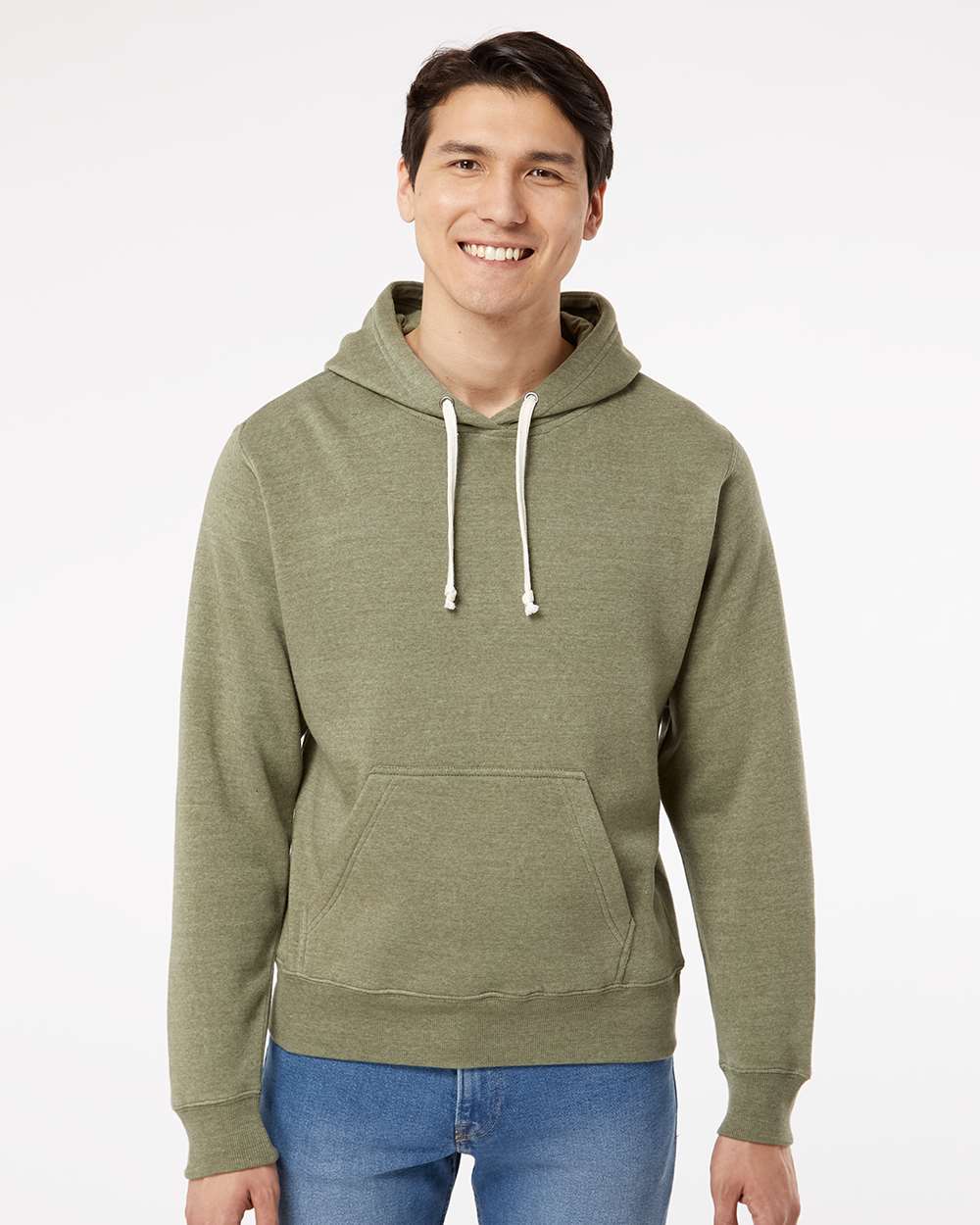 J. America - Triblend Fleece Hooded Sweatshirt