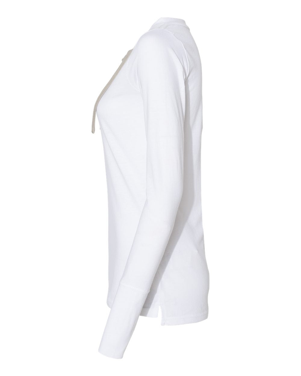 Women's Fine Jersey Lace-Up Long Sleeve T-Shirt