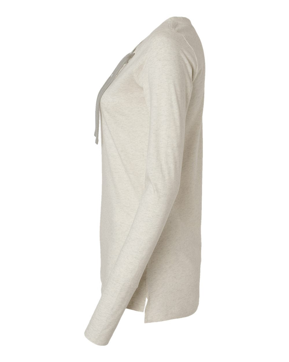 Women's Fine Jersey Lace-Up Long Sleeve T-Shirt