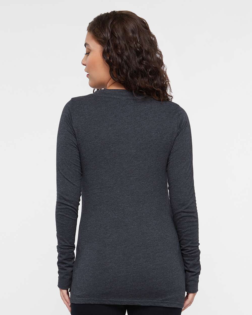 Women's Fine Jersey Lace-Up Long Sleeve T-Shirt
