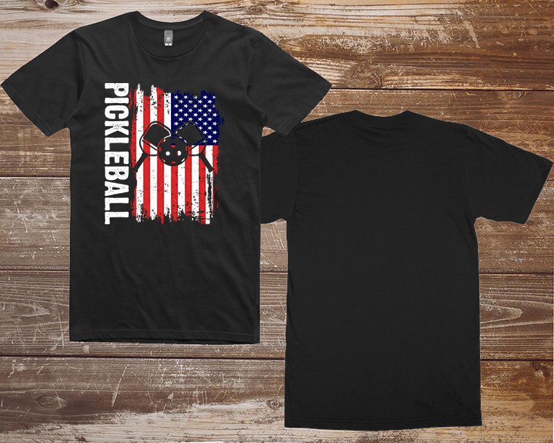 T-Shirt - Pickleball American Flag