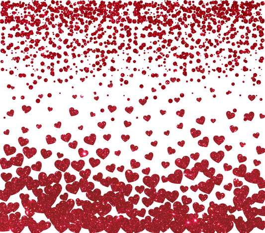 20 oz. Skinny Tumbler - Glitter Hearts