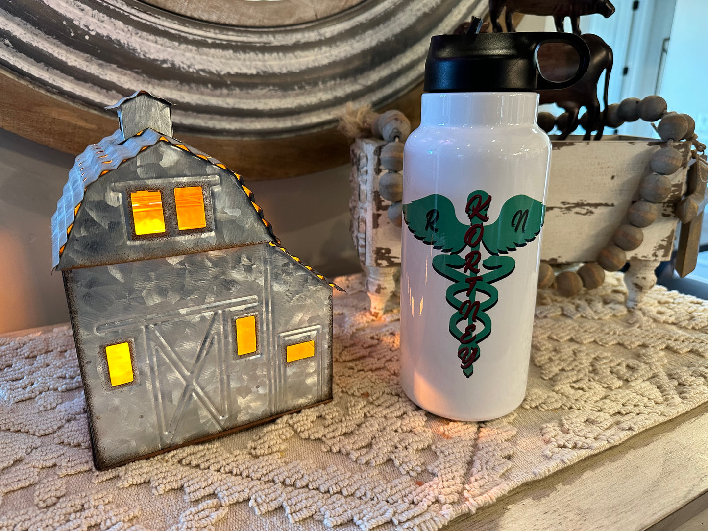 NFR - 32 oz Water Bottle Designed for Hospice Nurse as Gift