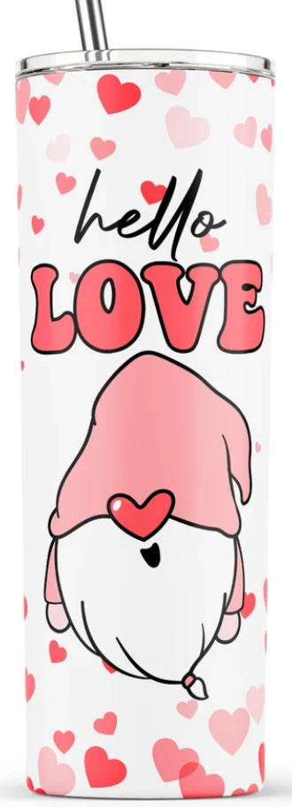20 oz. Skinny Tumbler - Hello Love