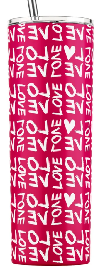 20 oz. Skinny Tumbler - Covered with Love