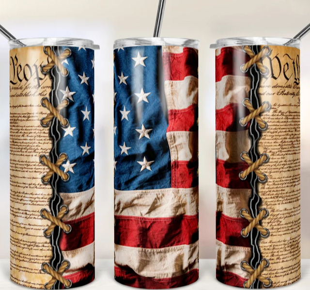 20 oz Skinny Tumbler - We the People