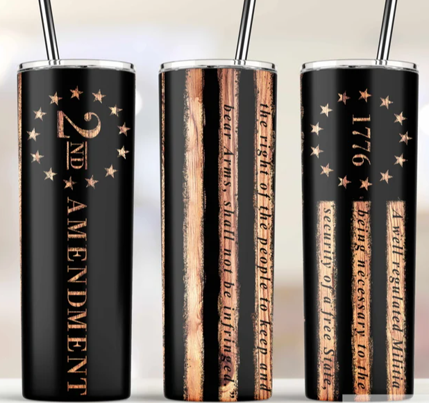 20 oz Skinny Tumbler - 2A 1776
