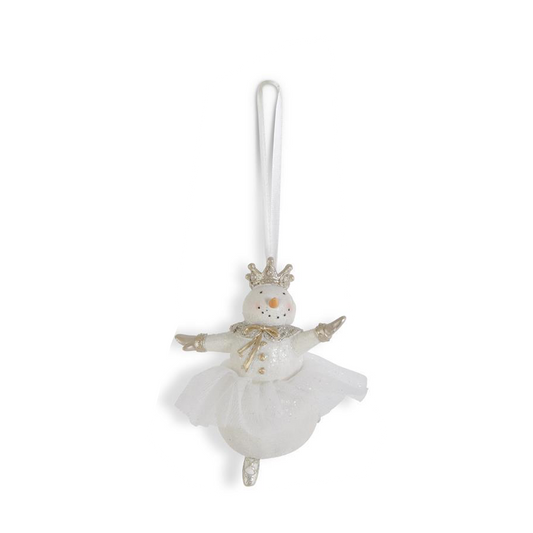 Glittered Snow Lady Ballerina w/Tulle Tutu Ornaments (1) v2