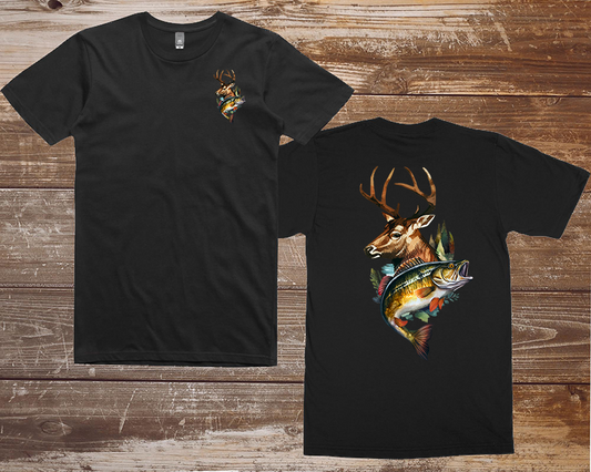 T-Shirt - Buck with Bass Design