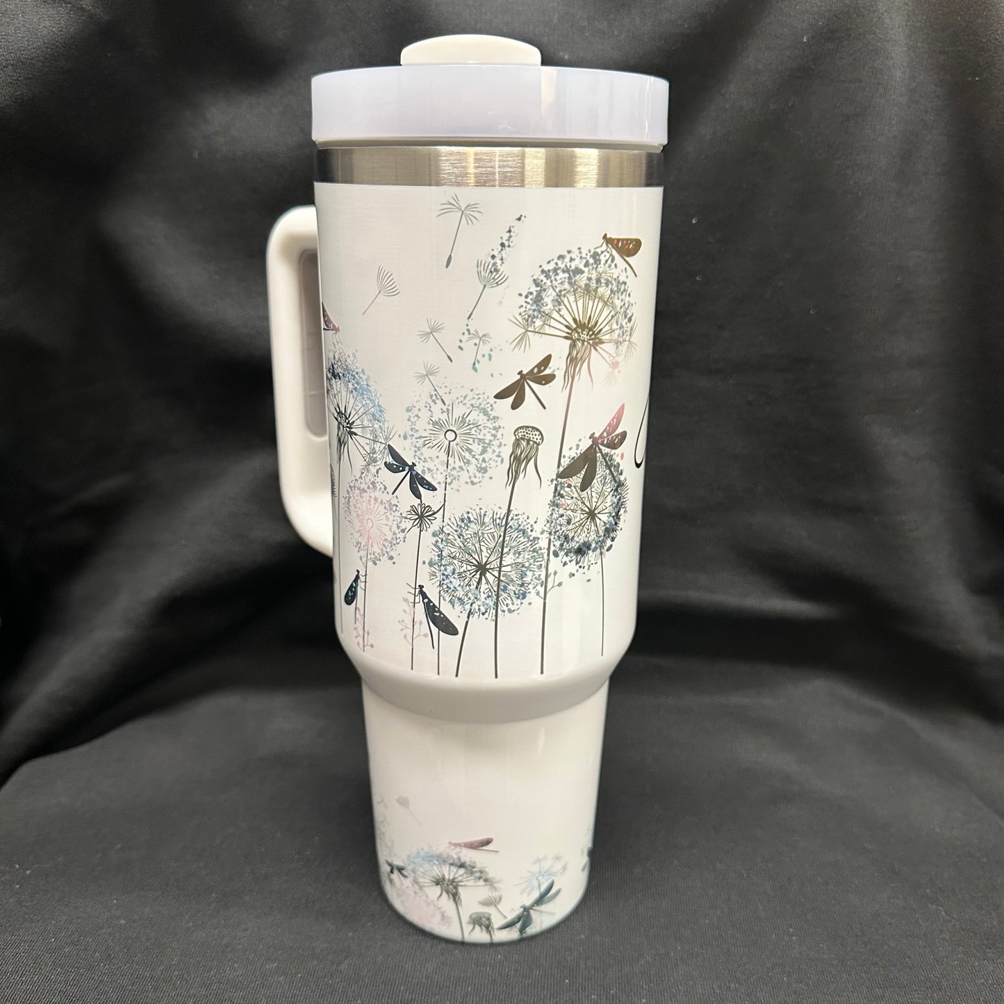 40 oz Tumbler with Handle - Just Breathe