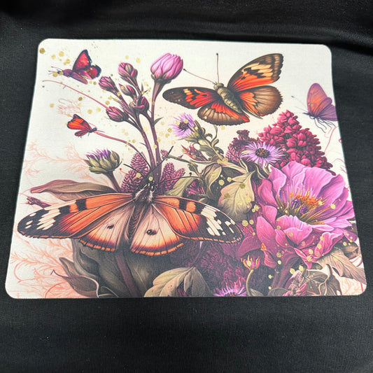 9" x 8" - Butterflies & Flowers Mouse Pad