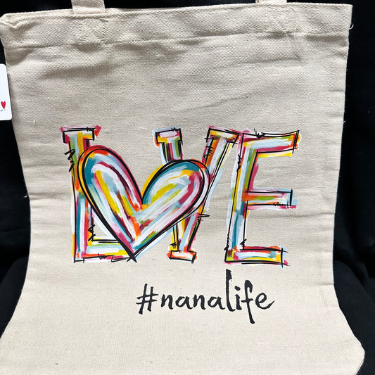 13" x 15" x .5" Tote Bag - LOVE - #nanalife