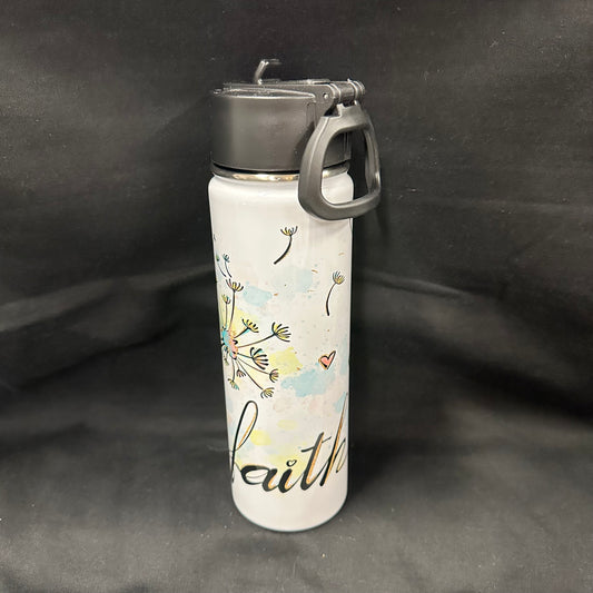 22 oz Water Bottle - Faith