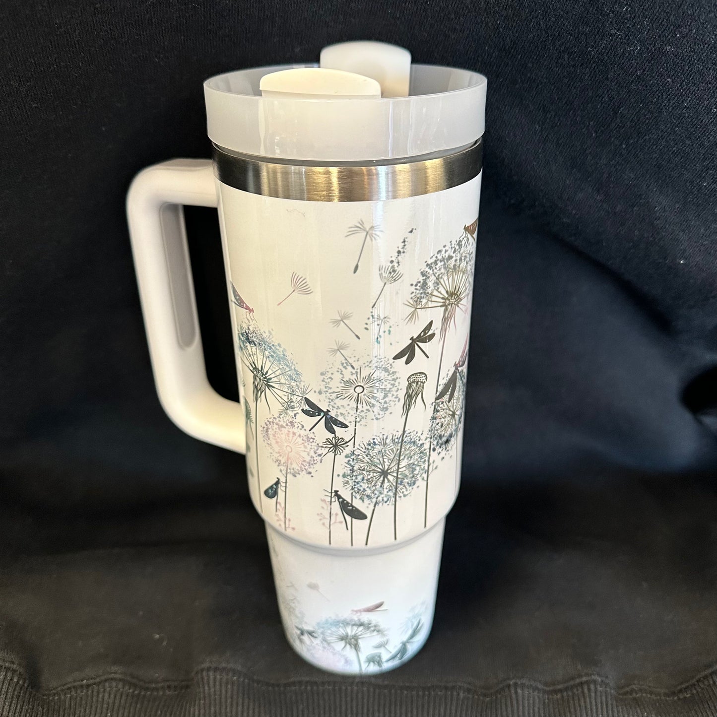 30 oz Tumbler with Handle - Just Breathe