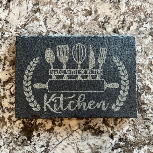 9" x 6" - Slate Kitchen Board - Made with Love in The Kitchen