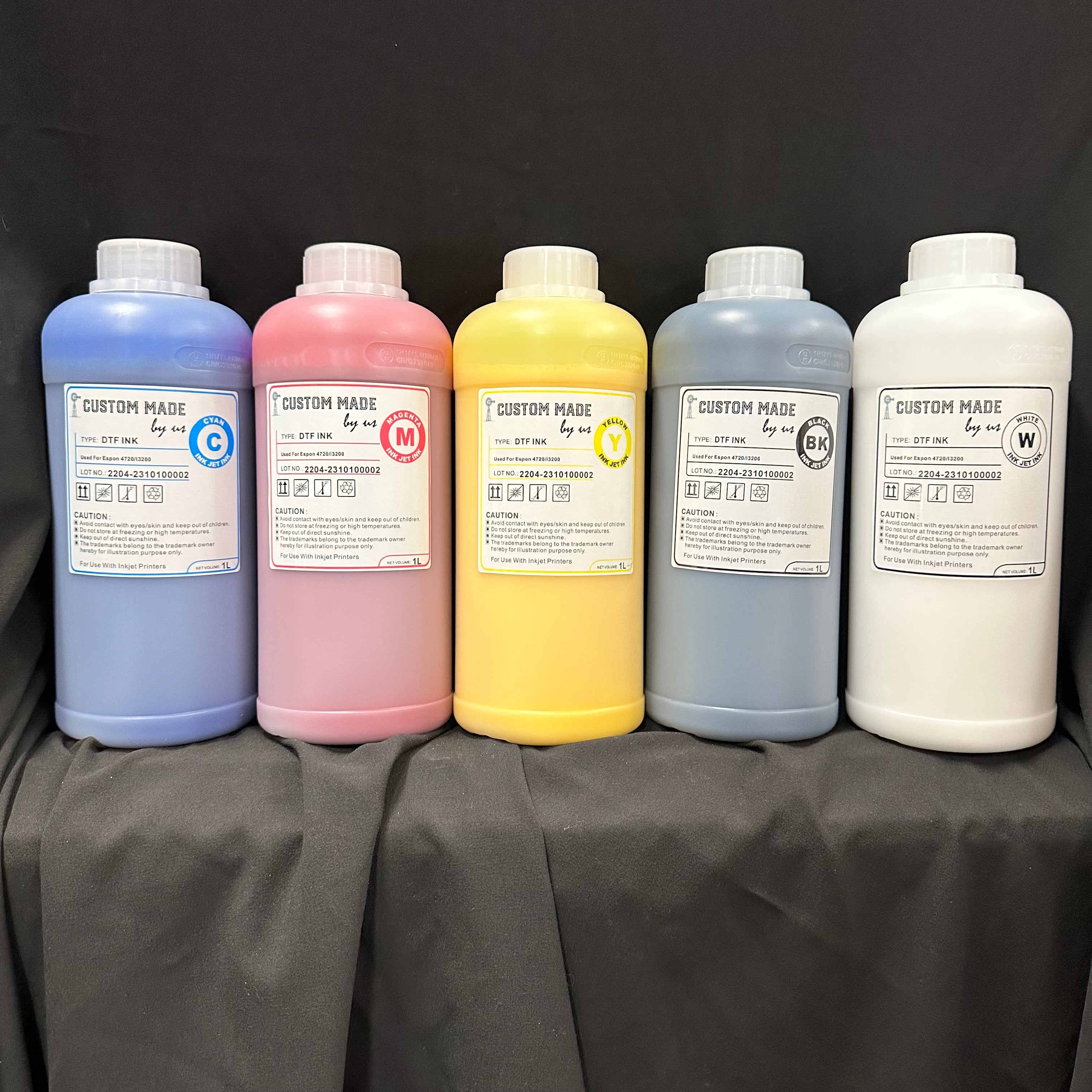 DTF Digital Printer Ink - CMYK - 1 Liter - White - 900ml - Select Colo ...