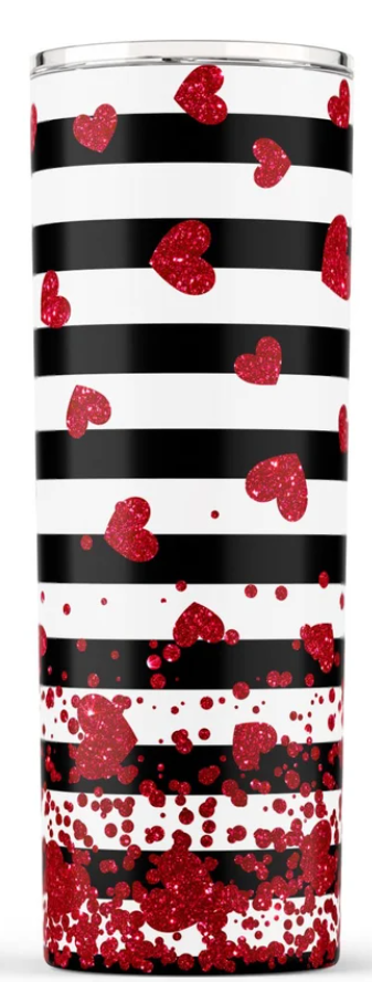 20 oz. Skinny Tumbler - Hearts