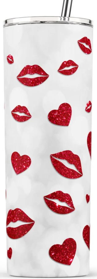 20 oz. Skinny Tumbler - Kisses